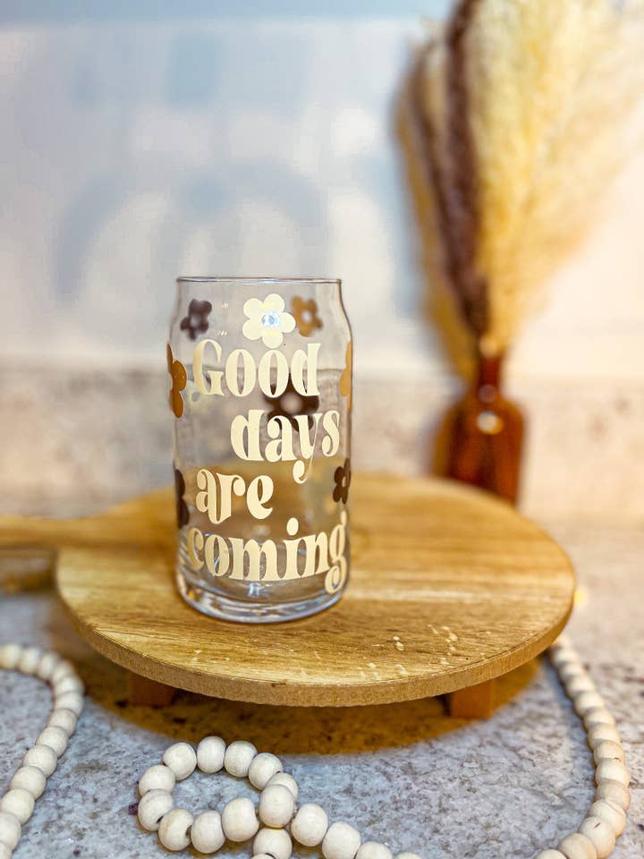 Good Days 16oz Can Glass for wholesale by Little May Company