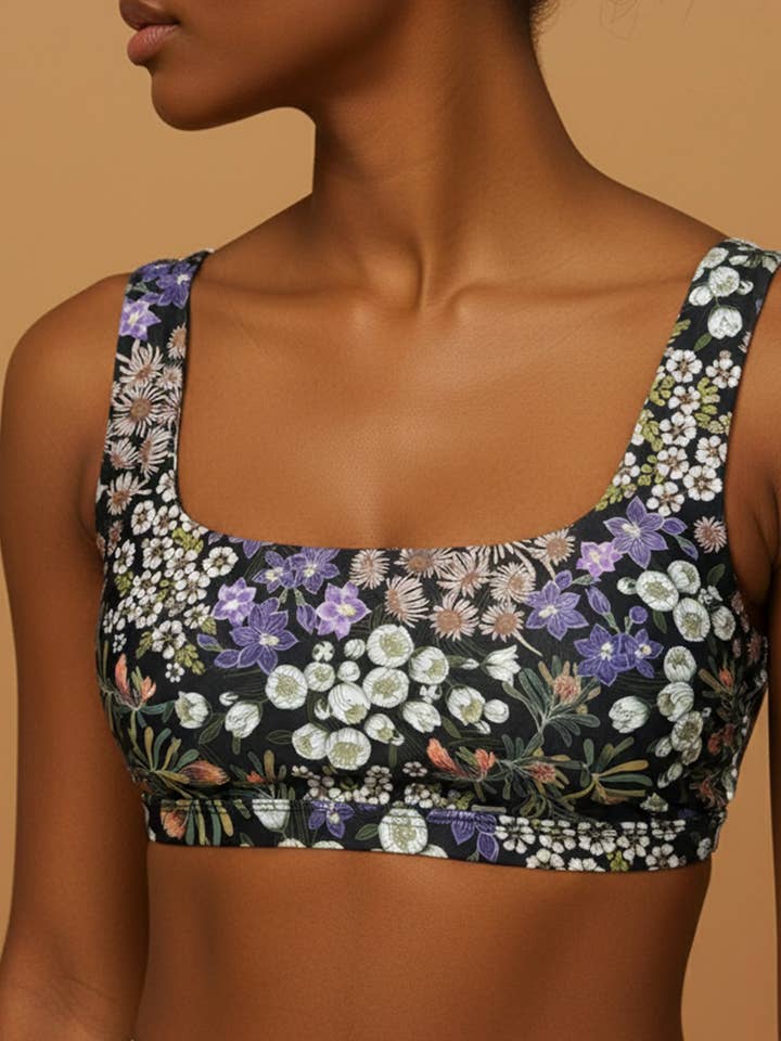 Melaleuca Meadow Aktiv Svømme-Bralette for engroshandel hos Shapes In The Sand