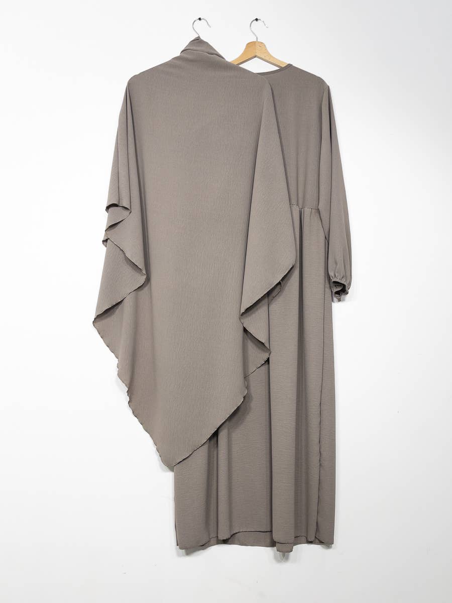 IDEAL OUTFIT - Wholesale Kaftan - Dames - 2-delige khimar en abaya set in jazzstijl ref:e2326+2501jazz40