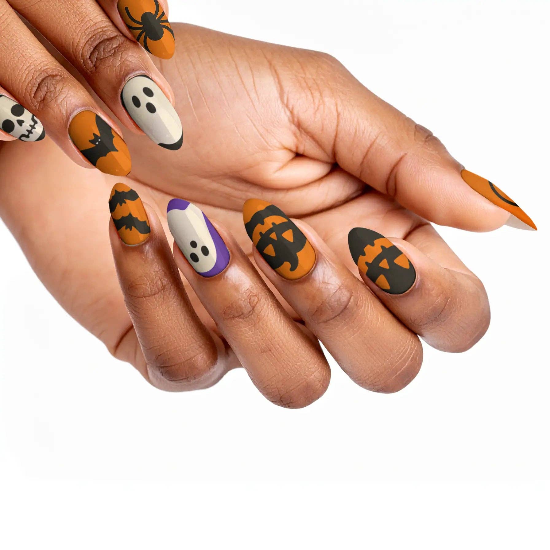 FYNE BODY - Wholesale Press-on/fake nails - Pumpkin Patch Glam Halloween Press-On Nails17