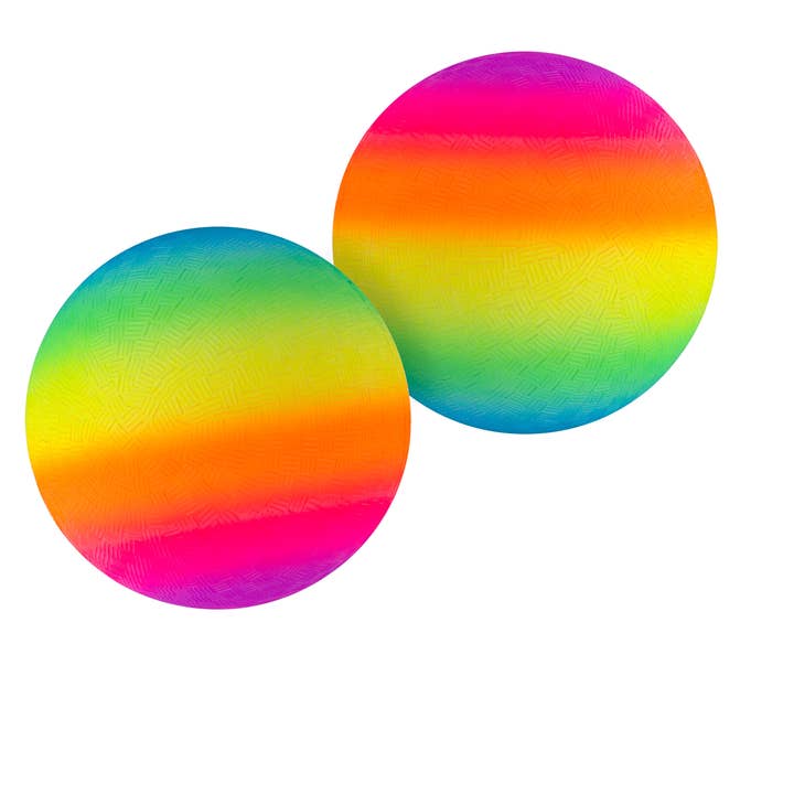 New Bounce - Wholesale Sports Ball - Kids - 8.5'' Rainbow Playground Bouncing Ball For Kids