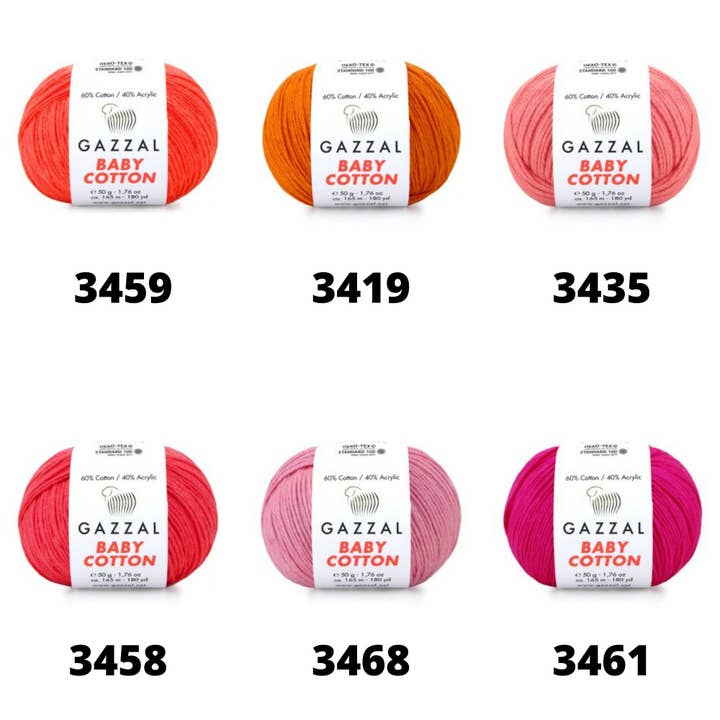 Craftsyarn - Wholesale Yarn - Gazzal Baby Cotton yarn 50gr, Acrylic yarn, Crochet2