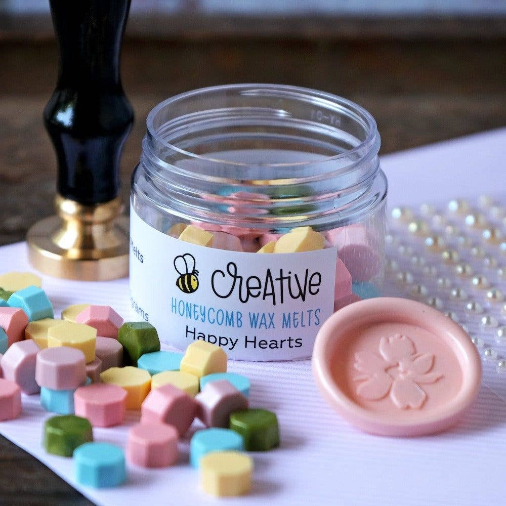 Honey Bee Stamps - Wholesale Wax Melt - Happy Hearts - Wax Seal Melts0