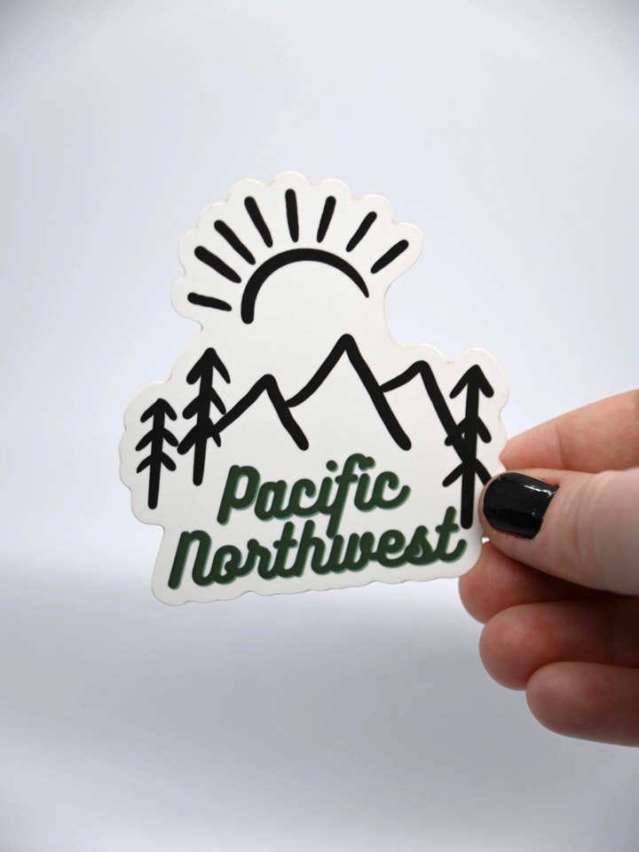 Autocollant Pacifique Nord-Ouest pour la vente par Alyse Yvonne Designs