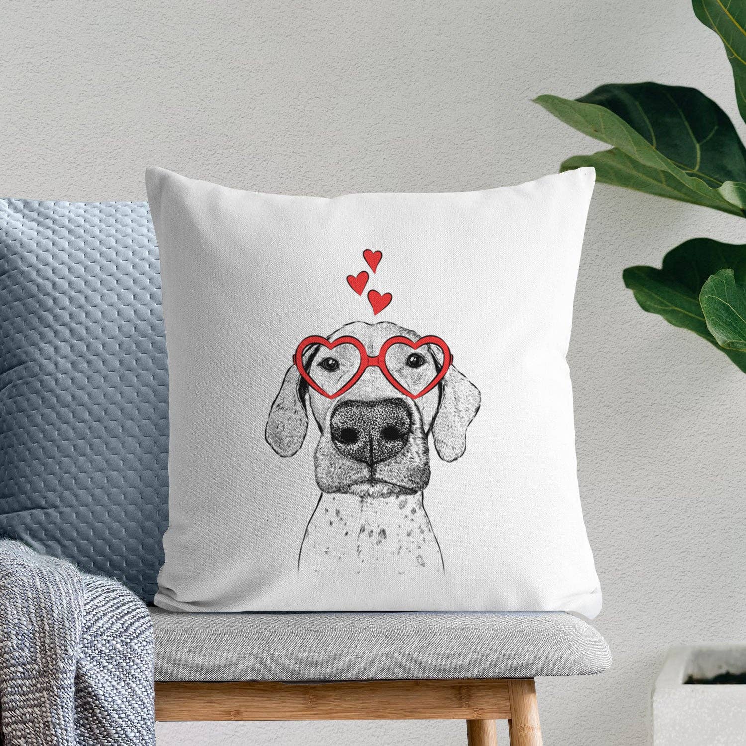 Inkopious - Wholesale Throw Pillow Cover - Leroy the German Shorthaired Pointer - Throw Pillow Cover1