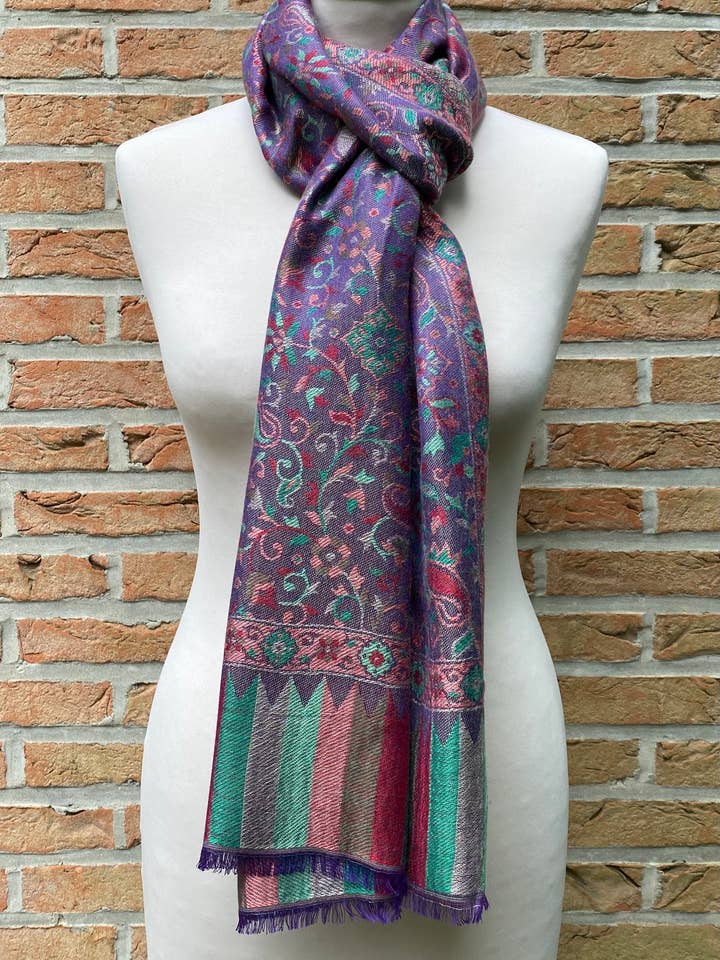 JACQUARD MODAL SCARF - 100% MODAL for wholesale by DIWALI PARIS