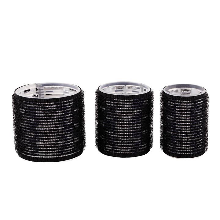 Bodico - Wholesale Hair Accessories Set - Women's - Bodico, 9pcs Hair Roller Set, blk, incl: X/L/M (3 each)1