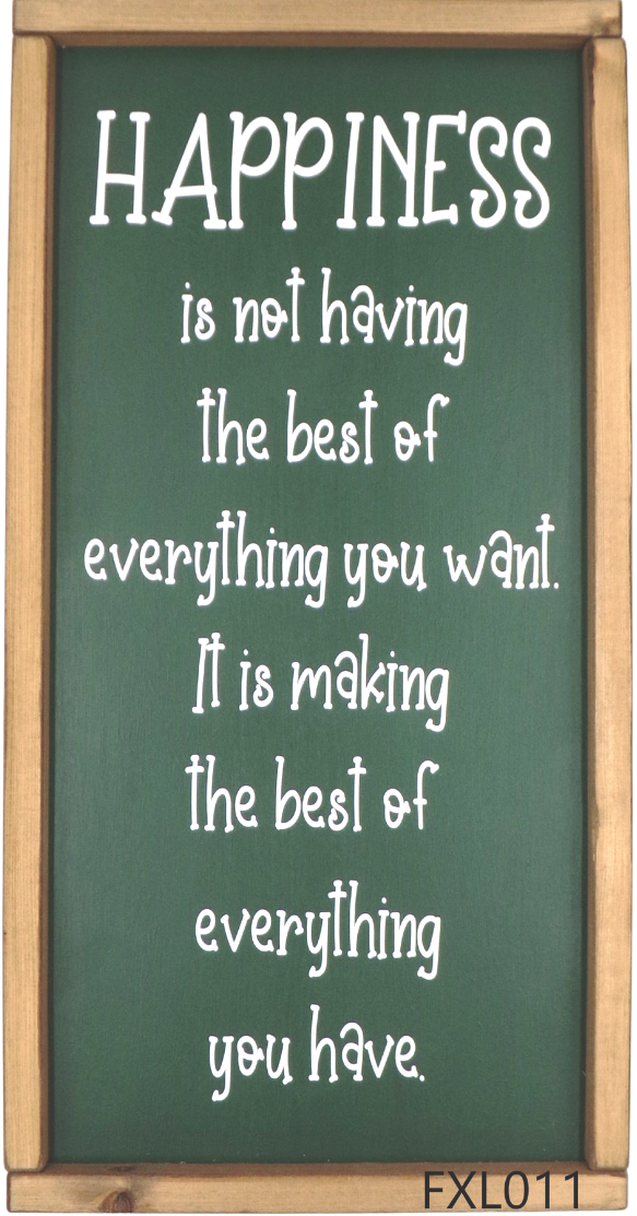 The Giggle Gift Company – wholesale Sign – HAPPINESS... (Portrait) Hand Made Framed Wall Hanging0