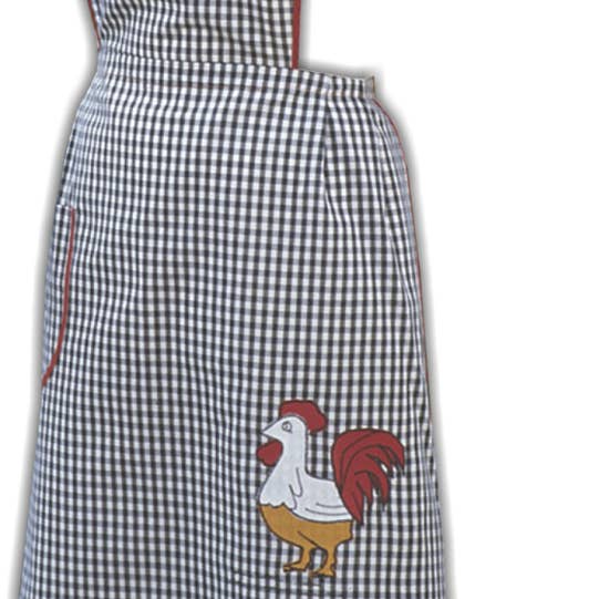 Multicolorido Avental com bordado de galo e bolso 979 para venda a revendedores na Faire0