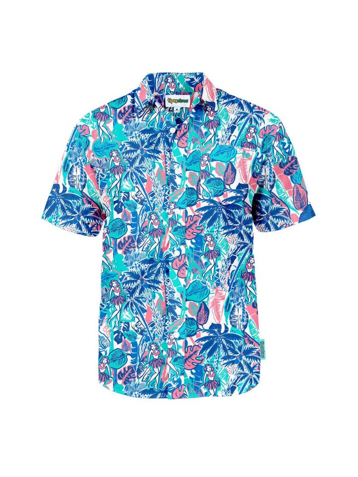 Tipsy Elves - Wholesale Button Down Shirt - Men's - Island Breeze Men's Hawaiian Shirt – Tropical Button Down2