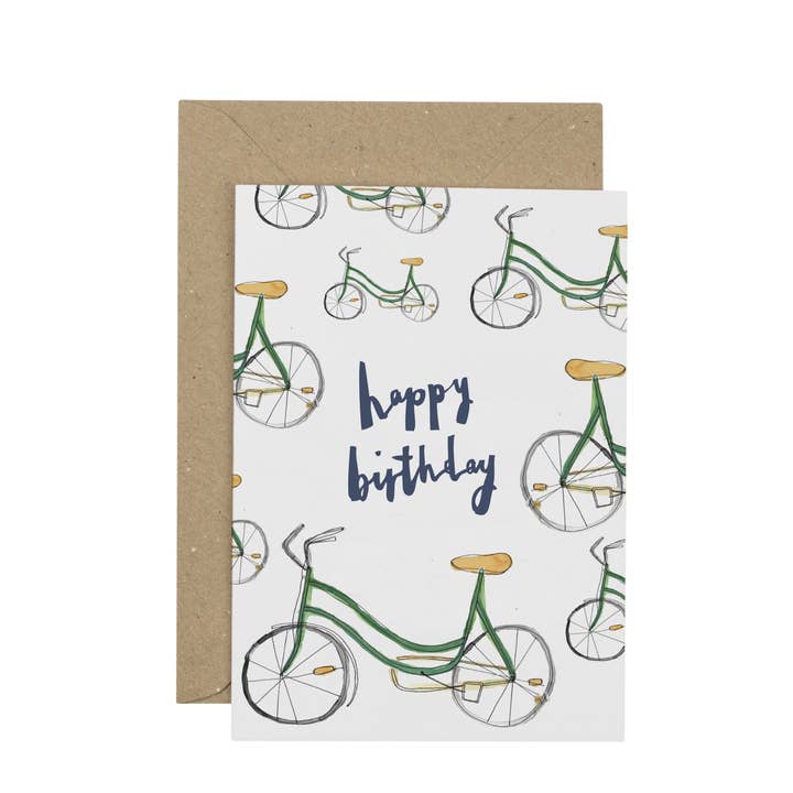 Plewsy – wholesale Birthday card – Happy Birthday Bike Greetings Card