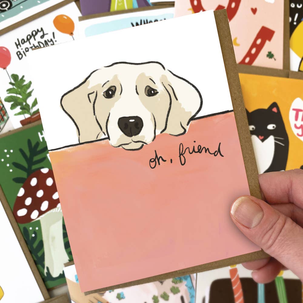 Kat French Design - Wholesale Sympathy Card - Oh Friend Dog - Sympathy Card1