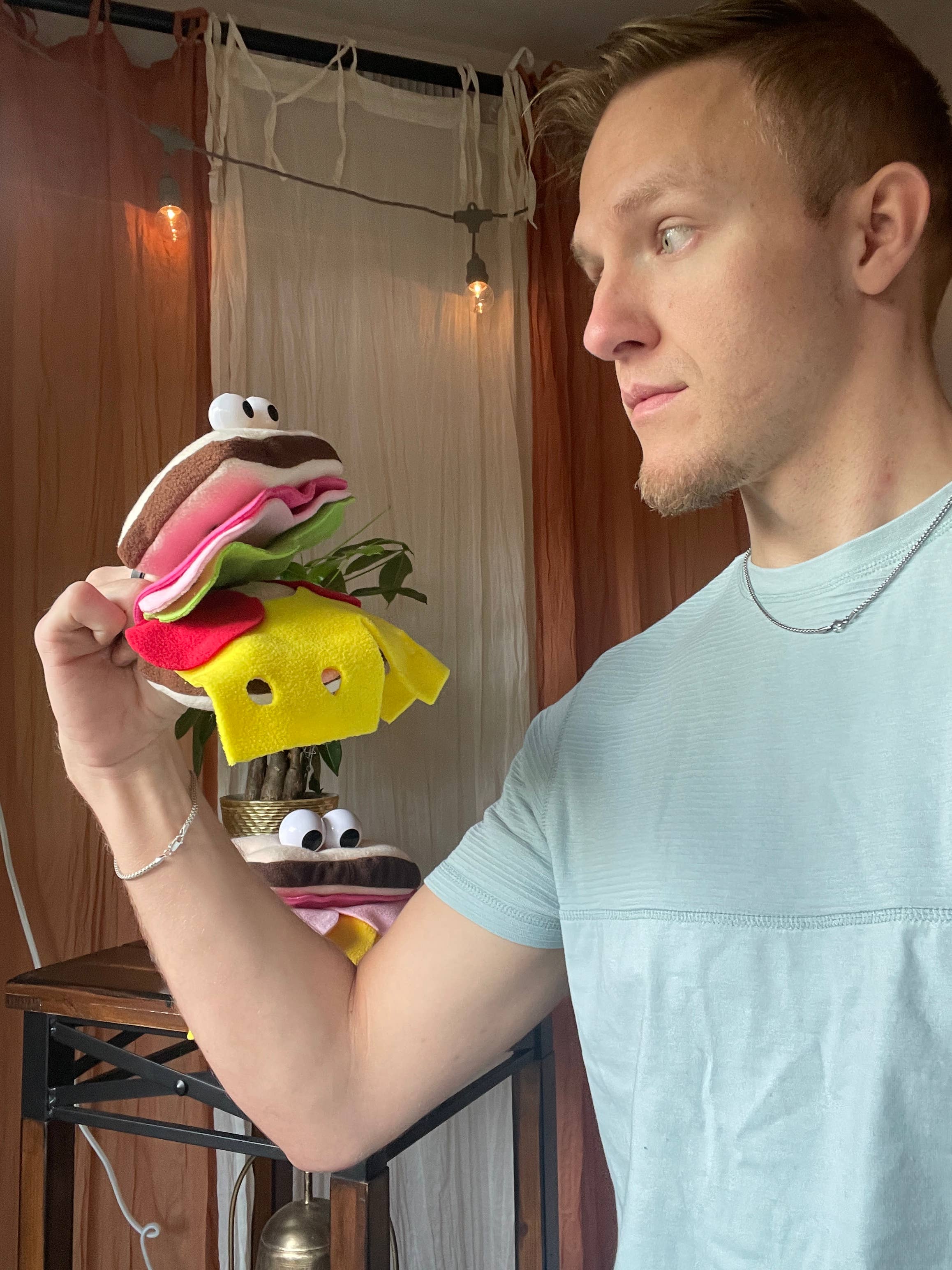 Puppet Pals - Vente Marionnette à doigt – enfant et bébé - Marionnette à doigt mini sandwich 10 cm1