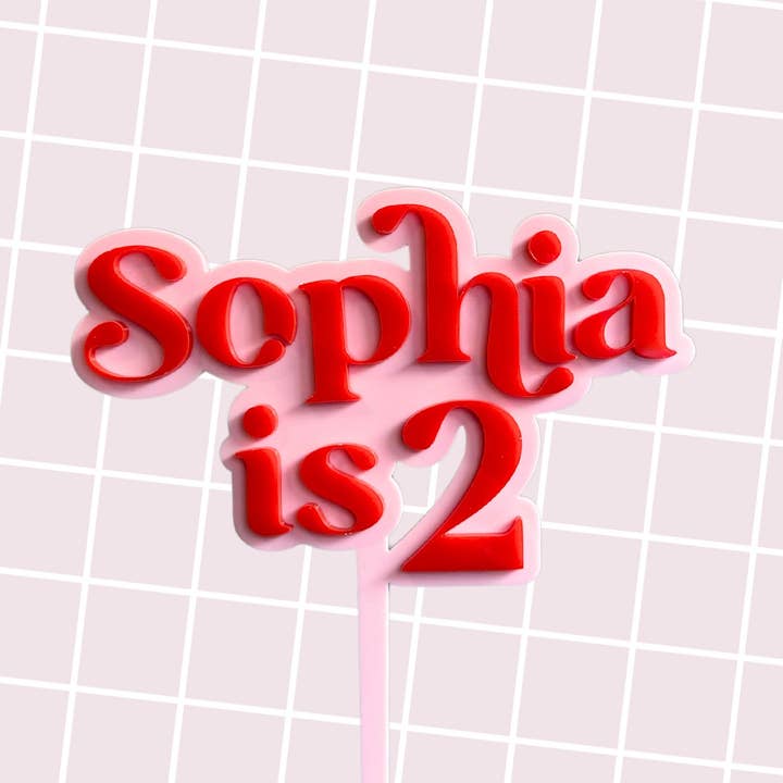 Personalised Cake Topper for wholesale by Harwill and Fox