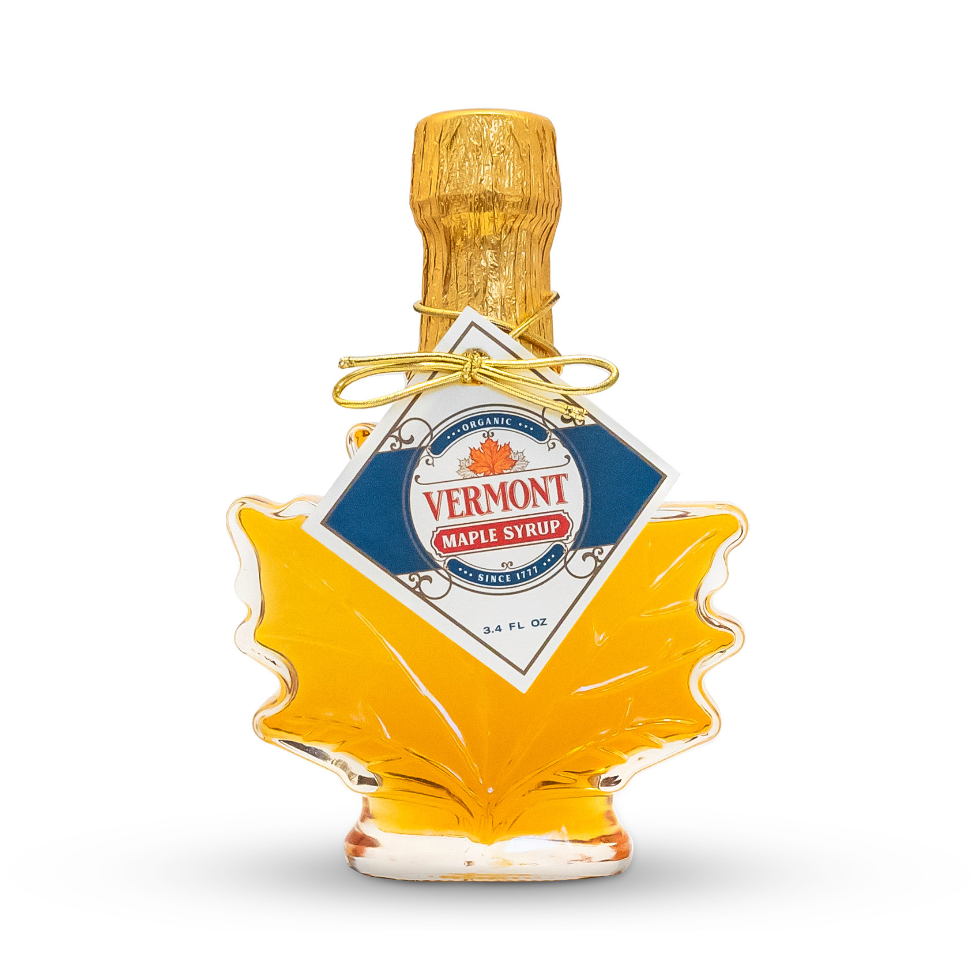 Vermont Maple Syrup - Wholesale Maple Syrup - Golden Organic Vermont Maple Syrup - Glass Leaf2