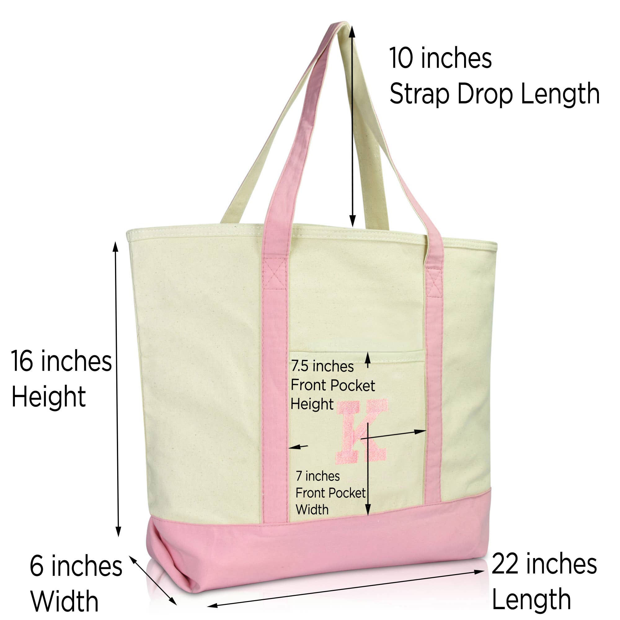 Dalix – wholesale Bärkasse - Dam – DALIX Initial Shoppingväska Personlig Blixtlås Top Letter - K48