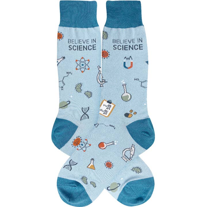 Men's Believe In Science Socks for wholesale by Foot Traffic Socks
