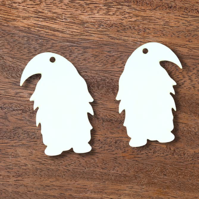 Pannelli rigidi a sublimazione, orecchino a forma di gnomo, bianco a sublimazione per la vendita all'ingrosso da parte di ACC Sublimation Blanks