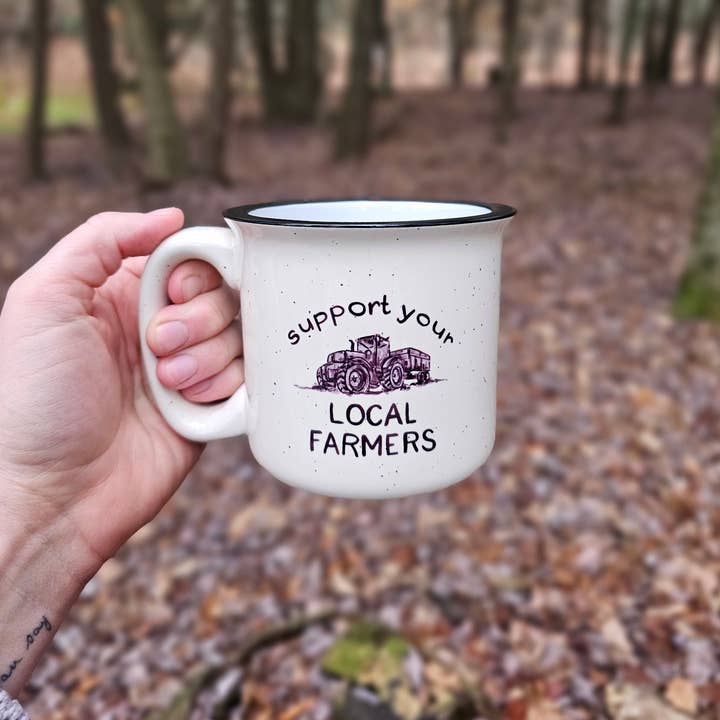 Support Your Local Farmers Coffee Mug for wholesale by The Cranberry Finch
