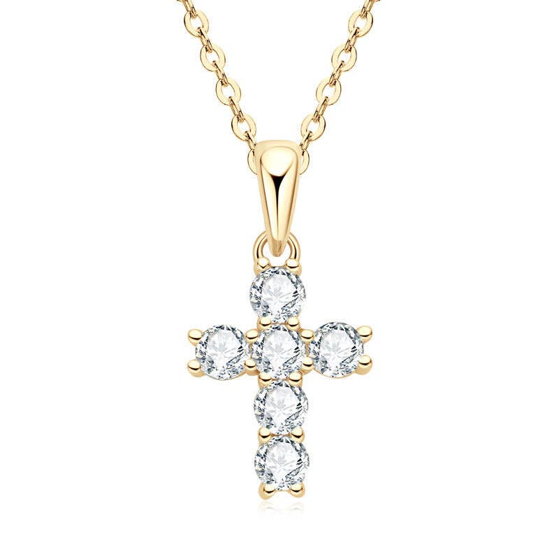 Perimade & Co. LLC - Wholesale Pendant/Charm Necklace - Moissanite Cross Pendant Necklace in 925 Sterling Silver6