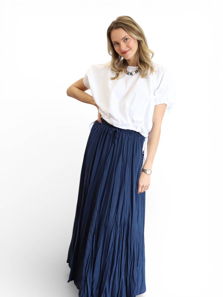 Cotton Crinkle Skirt for wholesale by DORSEA