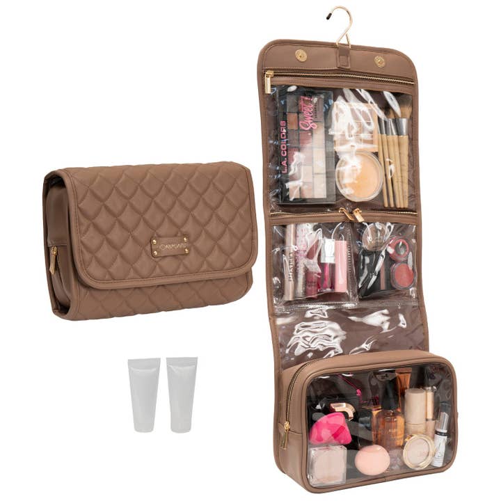 Magid – wholesale Toiletry bag – women's – Joan & David The Teardrop Quilted Roll Hanging Toiletry Bag6