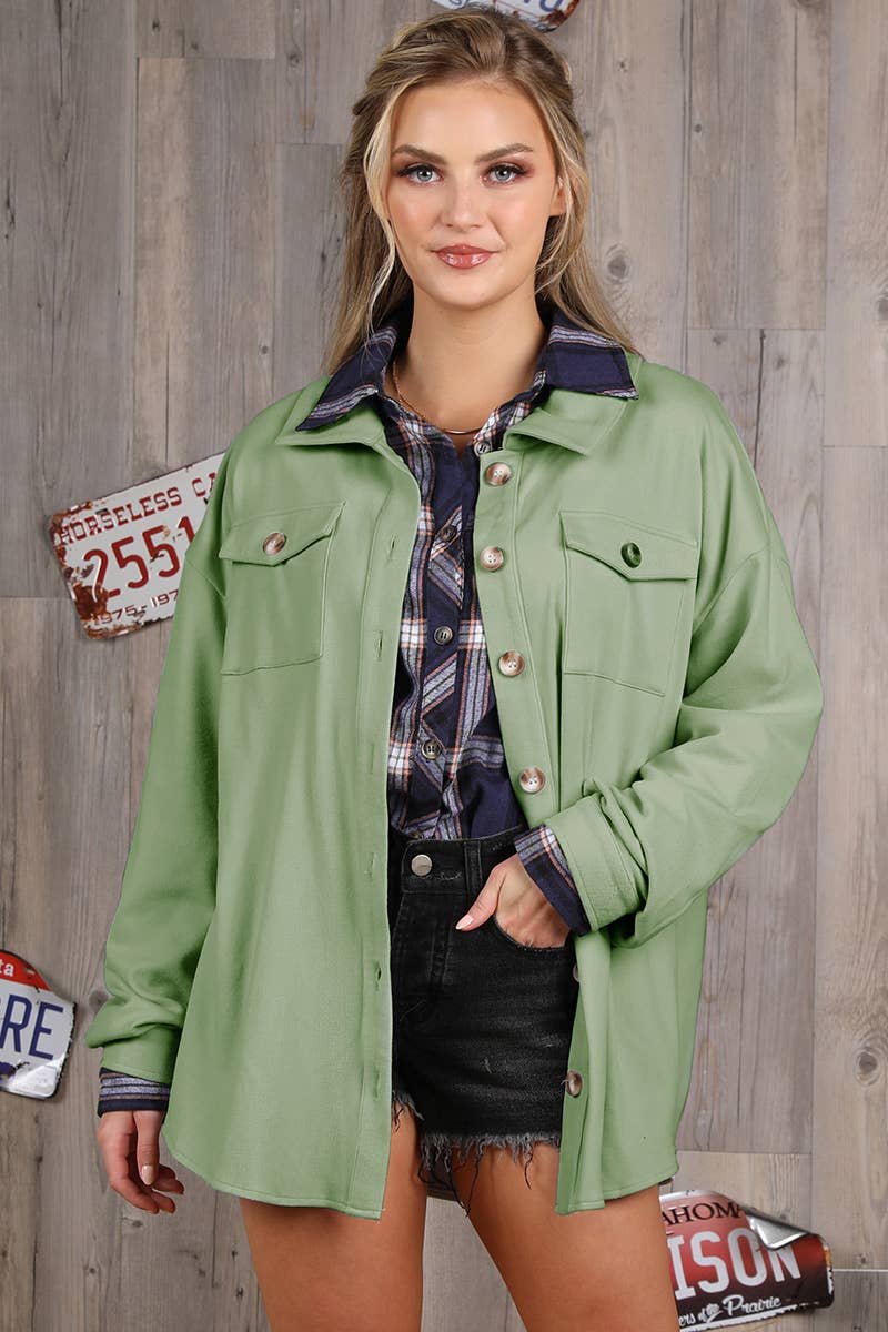 NINEXIS - Vente Veste-chemise – femme - CWOJA701_VESTE BOUTONNÉE DOUCE ET CHAUDE9