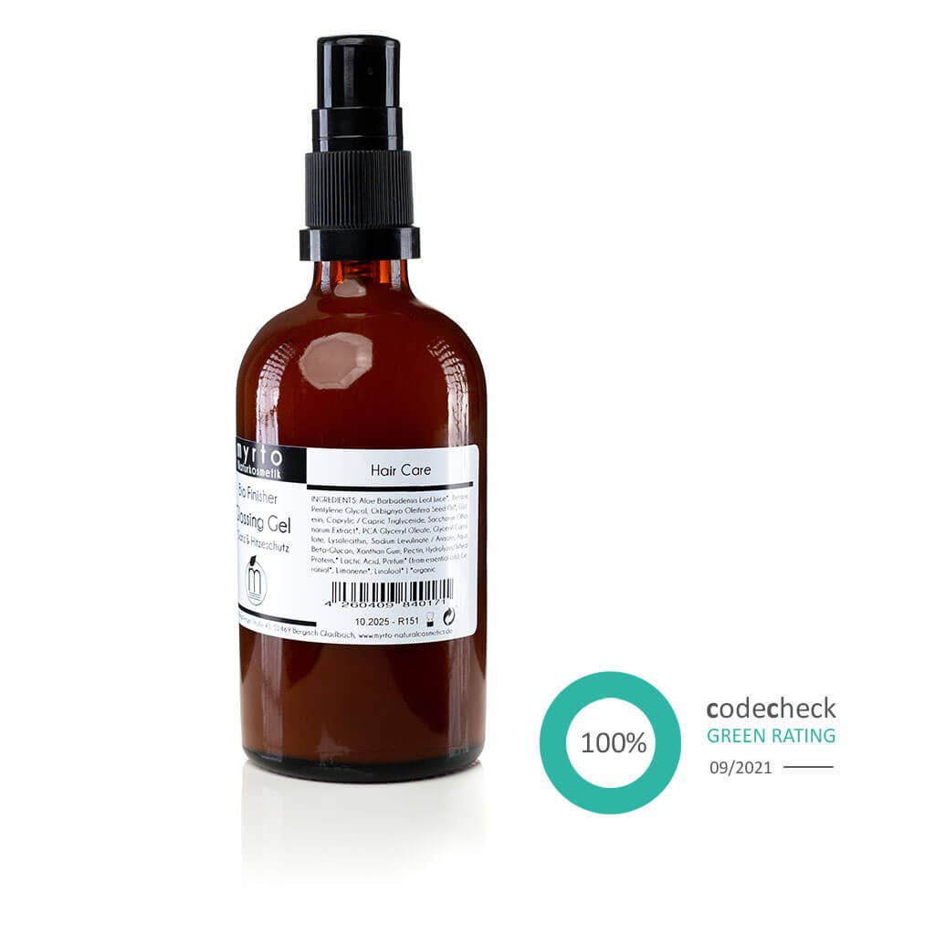 myrto Naturkosmetik – wholesale Volymgivande hårprodukt – myrto Bio Finisher Glossing Gel - hårgel för värmeskydd &2