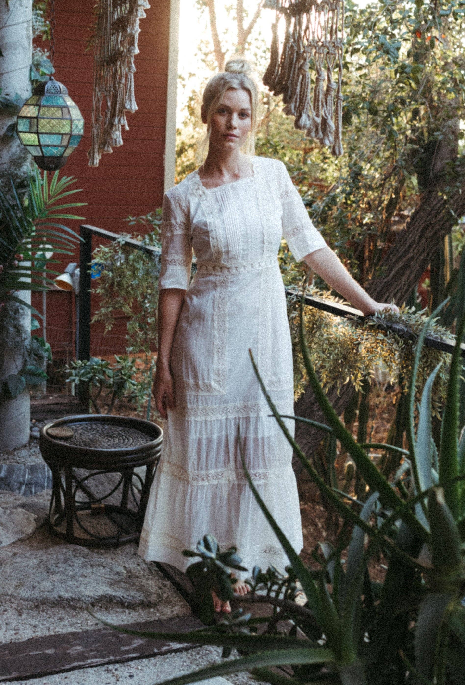 J. Marin Co. - Wholesale Dress - Women's - The Dorothea Edwardian Dress - Antique White5