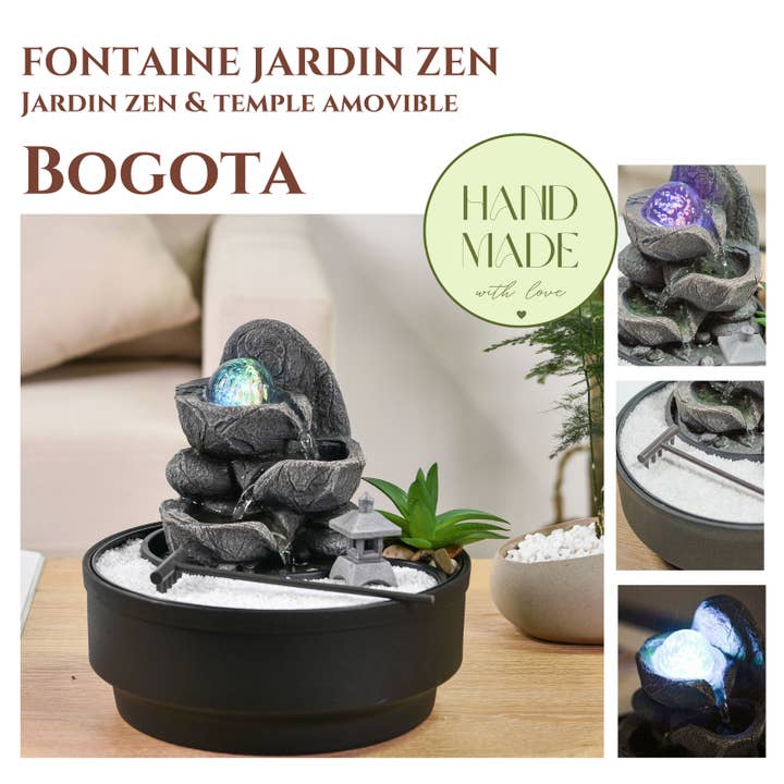Zen'Arôme - Wholesale Decorative Tabletop Object - Zen Garden & Bogota Indoor Fountain - Zen Atmosphere Decor1