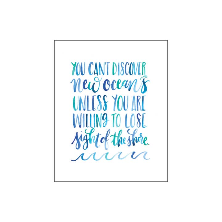 Oceans print for wholesale by Katie Elizabeth Lettering