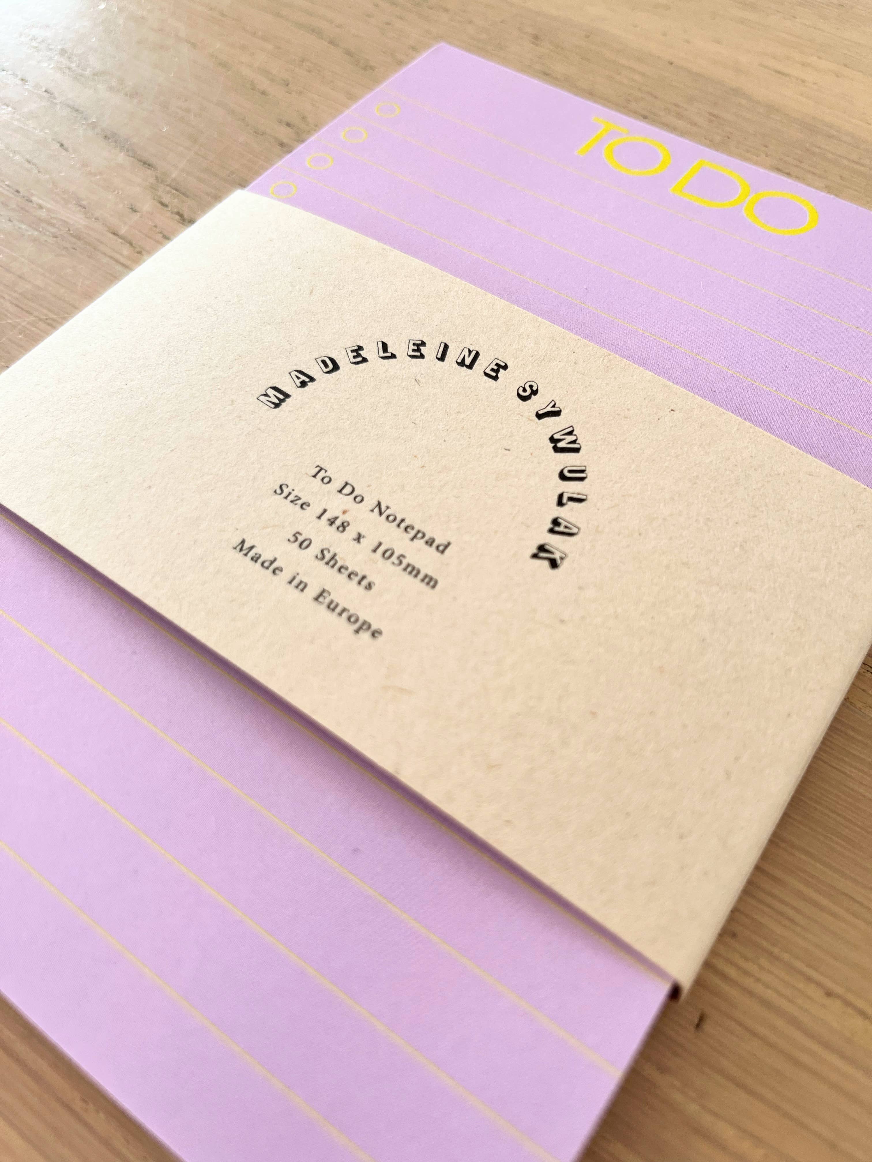 Madeleine Sywulak US - Wholesale Notepad - To Do Notepad3