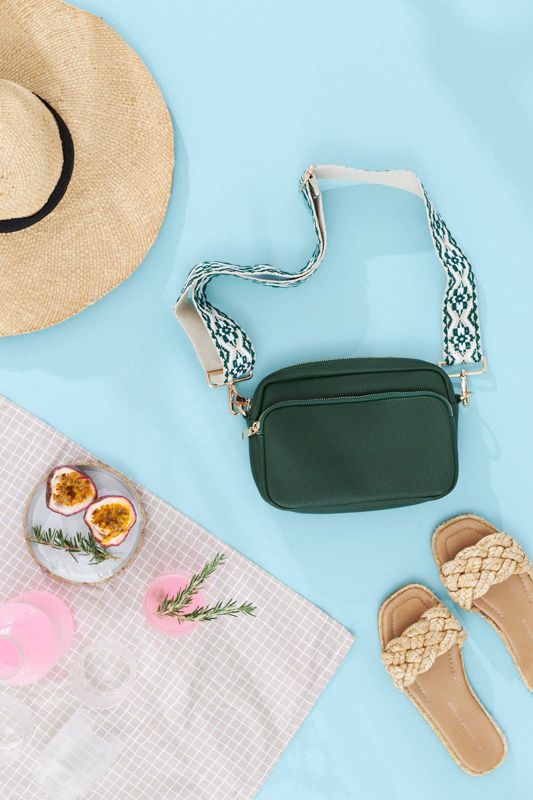 Nakoa The Label – wholesale Crossbody bag – Women's – Vegan PU Leather California Crossbody - Jungle Green5