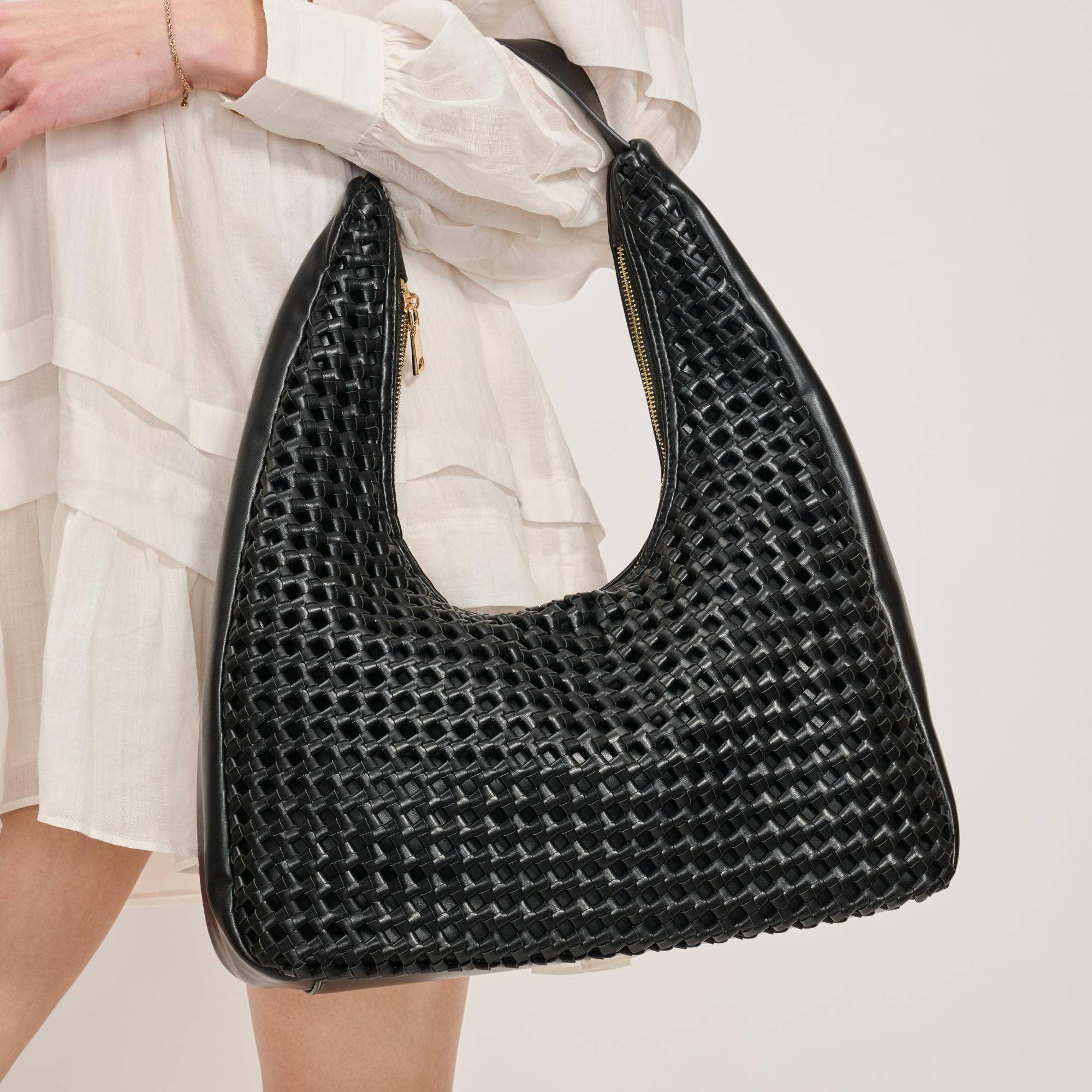 Moda Luxe – Engroshandel Skuldertaske – til kvinder – Renne Knot Vævet Hobo1