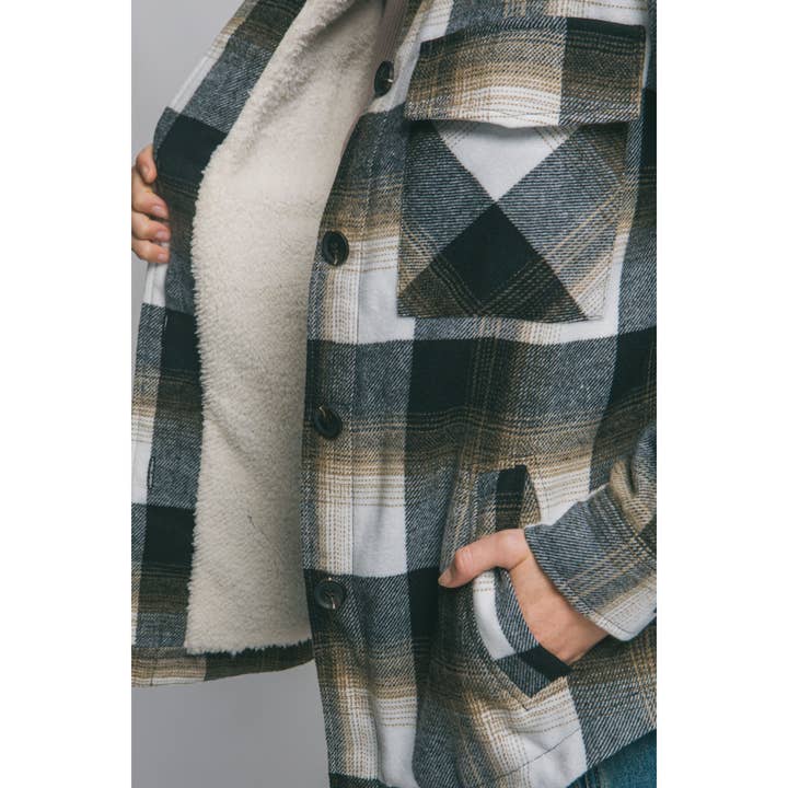 ITSSY - Wholesale Jacket - Women's - Plaid Button Down Jacket5