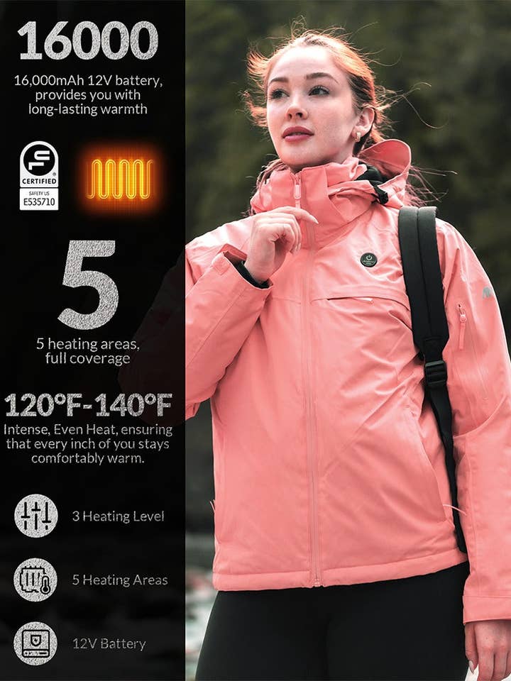 Antarctica Outdoors - Wholesale Jacket - Women's - ANTARCTICA GEAR Heated Jacket, Ski Jacket Coat For Women Winter Coat30