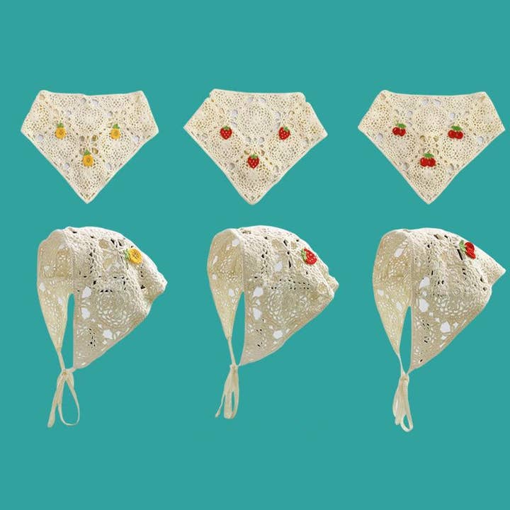 Funkyrel® Atzbranding Limited - Wholesale Haarband - Dames - Gehaakte hoofdband met fruitaccenten in wit6