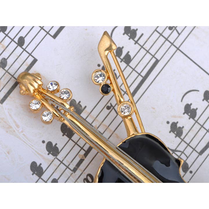 AK Brand - Wholesale Brooch - Violin Brooch Pin Enamel Bow Cello Fiddle Music Instrument3