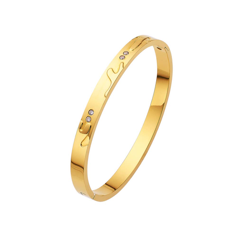 Mio Queena – Großhandel Manschettenarmband – Mehrere Stilvarianten 18K vergoldete Edelstahl-Armreifen - FGS26