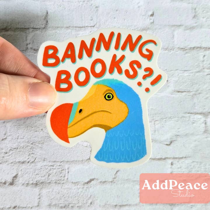 AddPeace Studio - Wholesale Sticker - Banning Books Dodo Bird Vinyl Sticker for Banned Books Week2