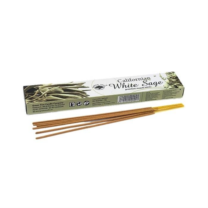 Green Tree - Wholesale Incense - Green Tree Californian White Sage Hand Rolled Natural Incense Sticks2