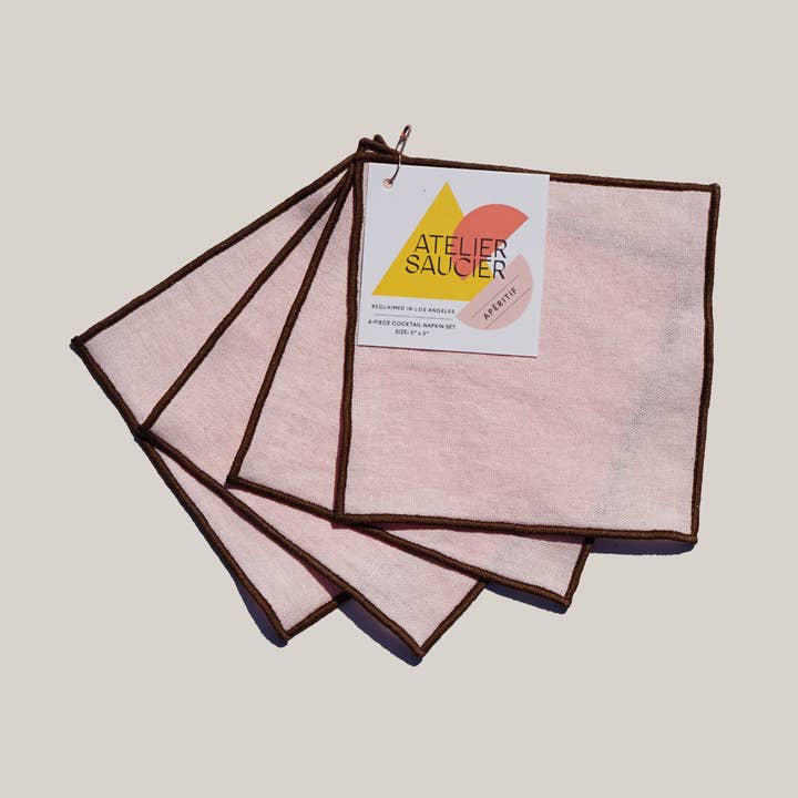 ATELIER SAUCIER – Engroshandel Middags- og stofserviet – Neapolitanske cocktailservietter | Sæt med 40