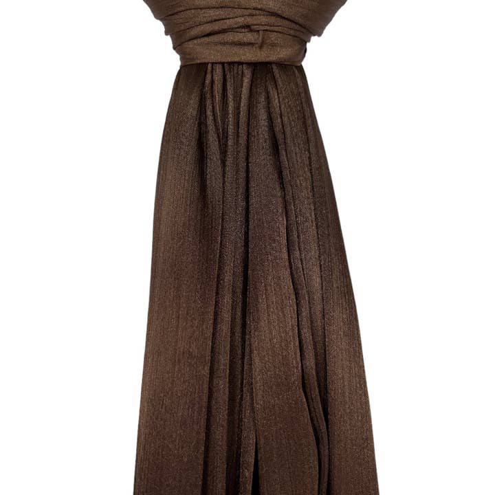 Lili Scarves (US Duty Free) - Vente Écharpe – femme - Foulard voile uni côtelé à éclat brillant15