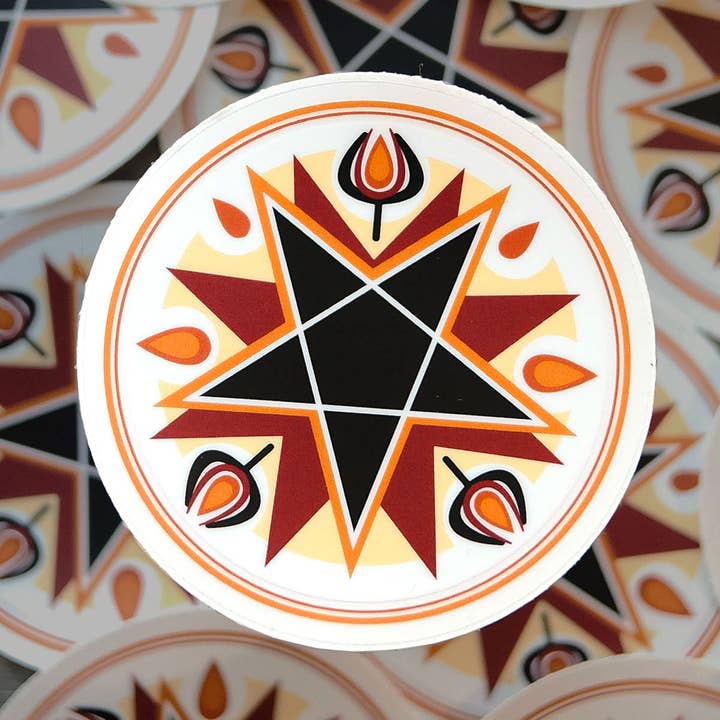 Niederländischer Vinyl-Aufkleber mit Pentagramm, PA für den Großhandel von Thistle Finch Designs