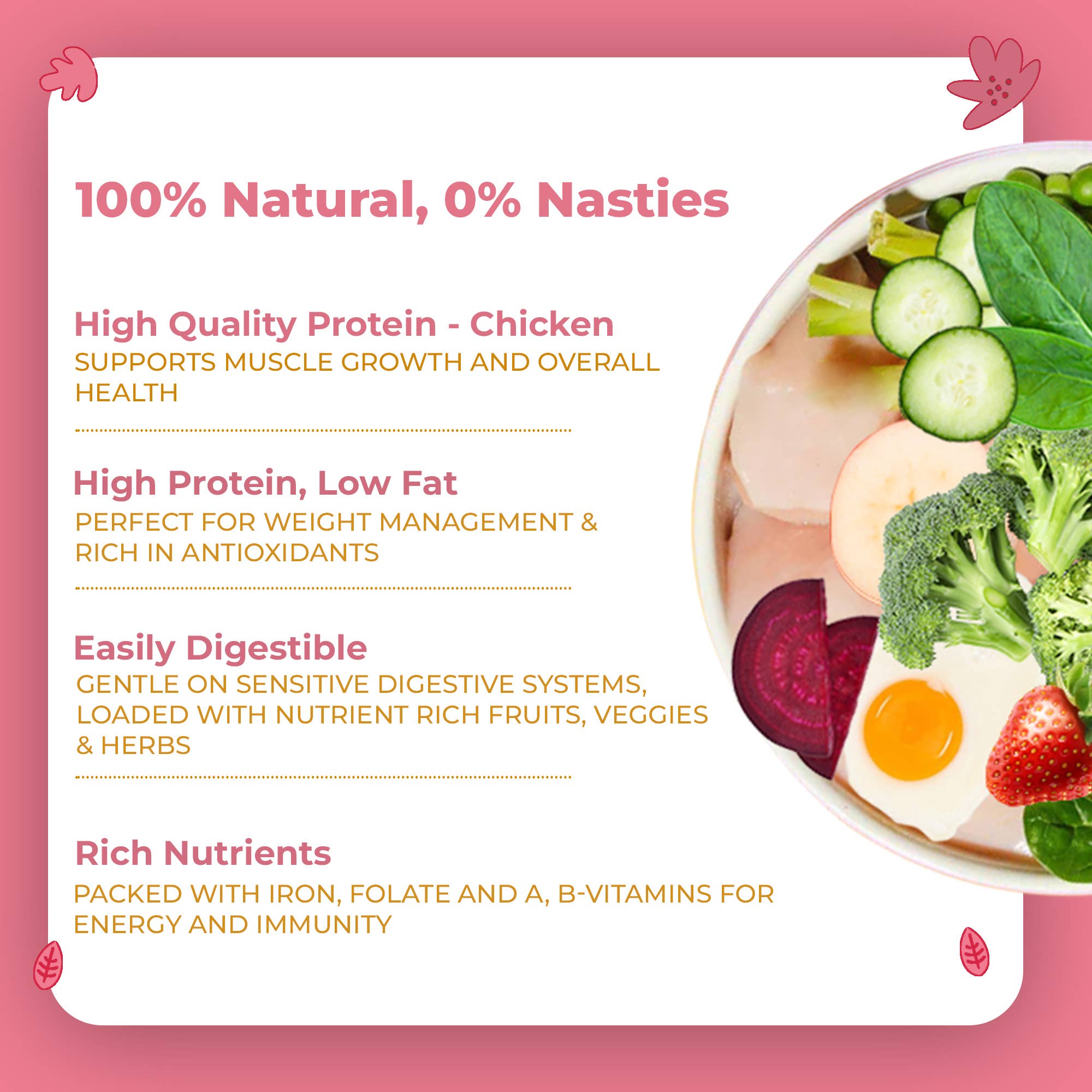 Pawfect Foods – Engroshandel Foder - Kat – Pawfect Nature's Kitchen Frysetørret Kyllingeopskrift Kattemad | Komplet & Afbalanceret Måltid | Magert Protein til Muskel- & Vægtkontrol | 100% Naturlig | Kornfri | Understøtter Vitalitet3