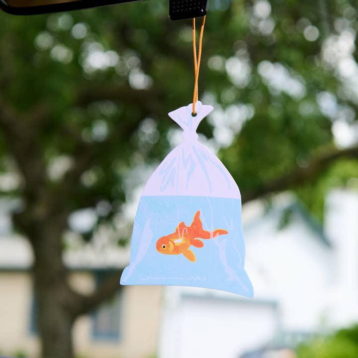And Here We Are - Wholesale Air freshener - Goldfish in a Bag Air Freshener - Rain Scent - Summer, County Fair, Pet, Fish - Stocking stuffer, Holiday, Gift Guide3