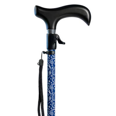 WC Walking Canes – Großhandel Fitnessgeräte – TriggerTech Funky Blue Gehstock, leicht verstellbar