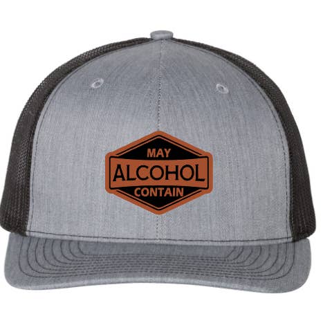 Men's Leatherette Patch Hat- May Contain for wholesale by E&Q Designs and Wholesale