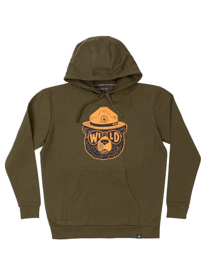 Wildbear Pullover Hoodie | Oliv för wholesale av Keep Nature Wild