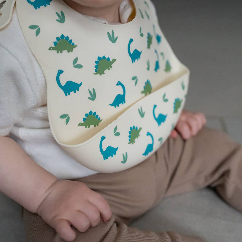 Ziggle Baby - Wholesale Bib - Baby - Catch It Silicone Bib Dinosaur5